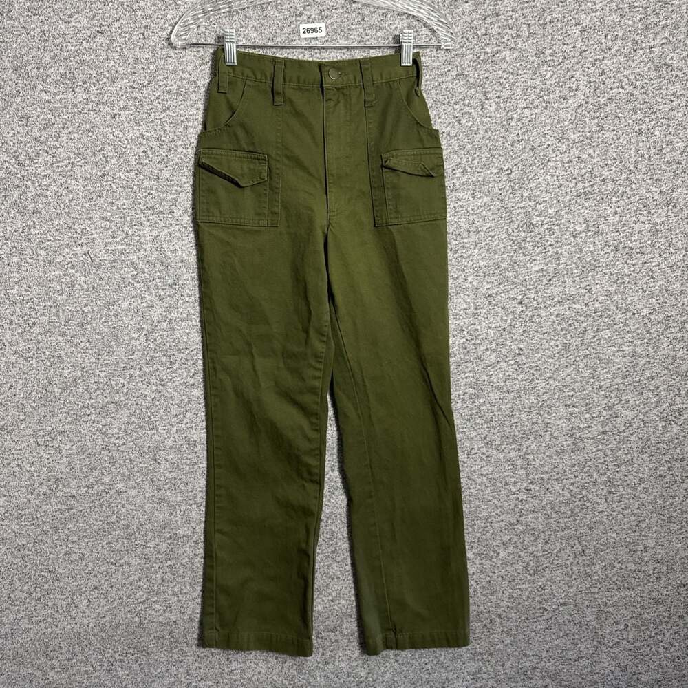 LYKKE WULLF Women's 0 Green Utility Fatigue High Rise Straight Scout Pants